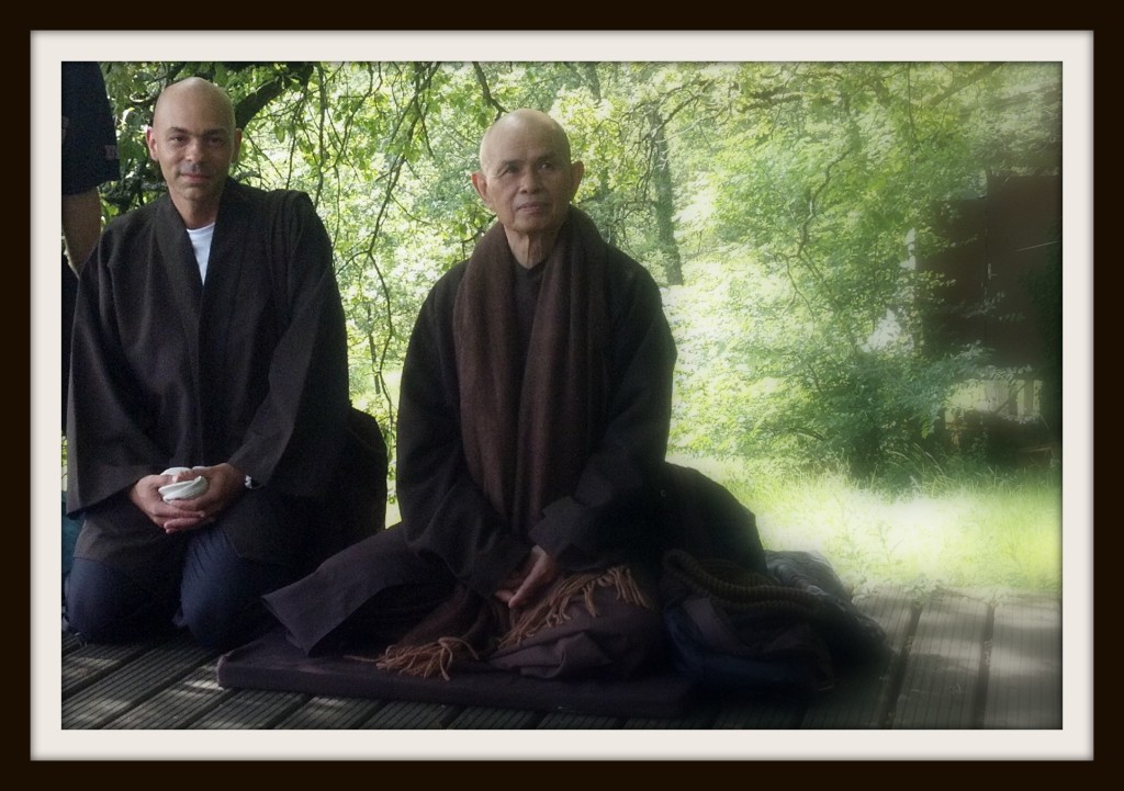 Vitor e o Mestre Zen Thich Nhat Hanh, expoente na história do Budismo